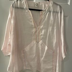 Akemi + Kin Blush Pink Raimie Top Oversized Kimono Popover M L Batwing Beach